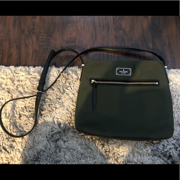 kate spade Bags Kate Spade Army Green Nylon Cross Body Bag Poshmark